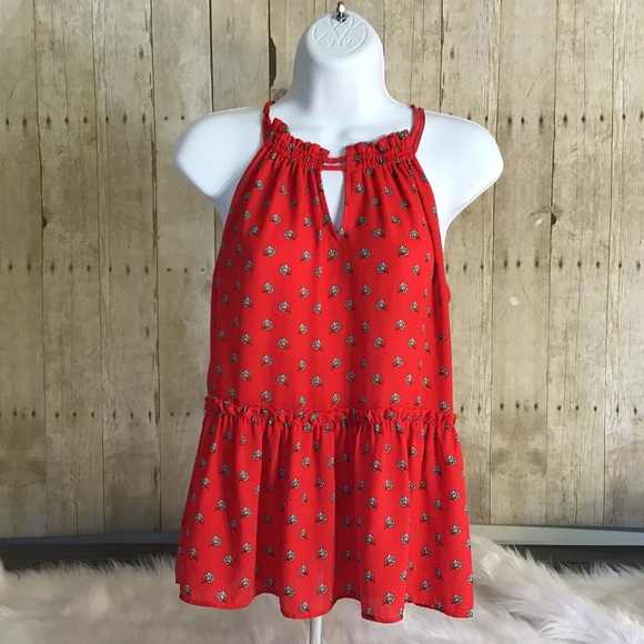 ✨HP✨LOFT Marigold Peplum Halter Tank Top - Picture 2 of 15